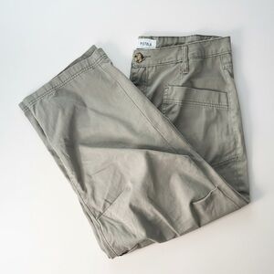 Anthropologie by Pistola Women’s Olive Green Barrel Leg Ankle Length Chinos